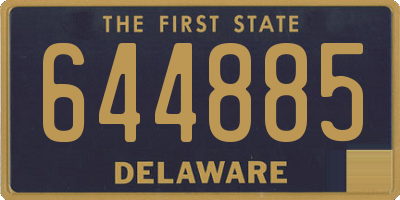 DE license plate 644885