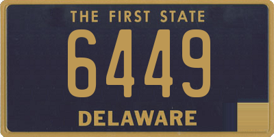 DE license plate 6449