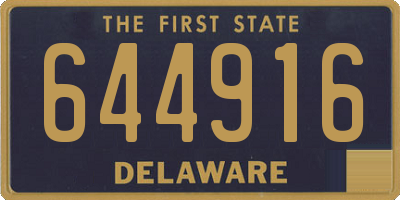 DE license plate 644916
