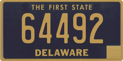 DE license plate 64492