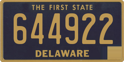 DE license plate 644922