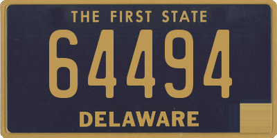 DE license plate 64494