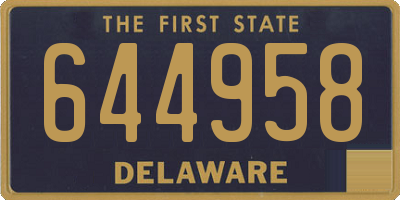 DE license plate 644958