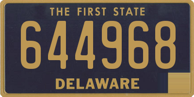 DE license plate 644968