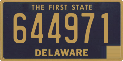 DE license plate 644971