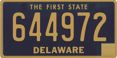 DE license plate 644972