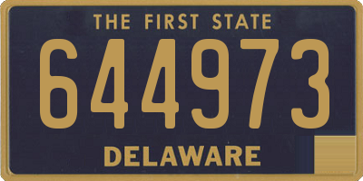 DE license plate 644973