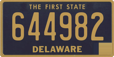 DE license plate 644982
