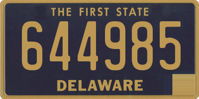 DE license plate 644985