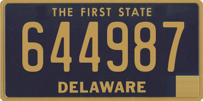 DE license plate 644987