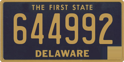 DE license plate 644992