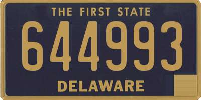 DE license plate 644993