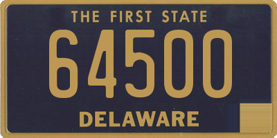 DE license plate 64500