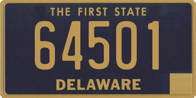 DE license plate 64501