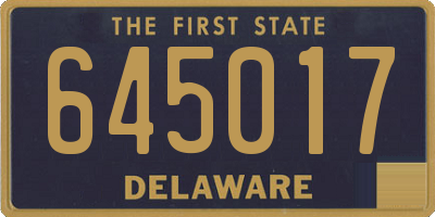 DE license plate 645017