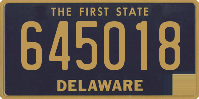 DE license plate 645018