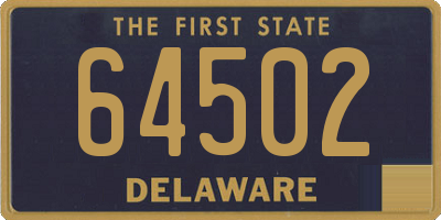 DE license plate 64502