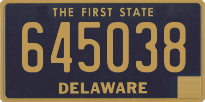 DE license plate 645038