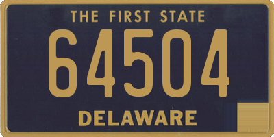 DE license plate 64504