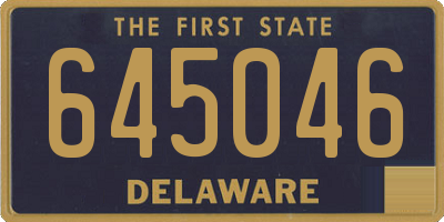 DE license plate 645046