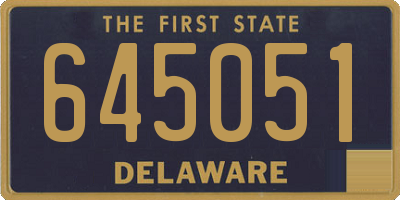 DE license plate 645051
