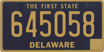 DE license plate 645058