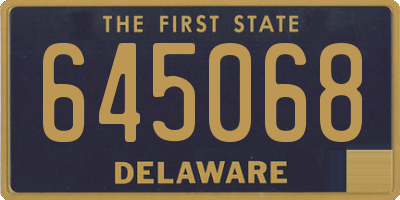 DE license plate 645068