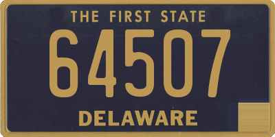 DE license plate 64507