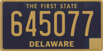 DE license plate 645077