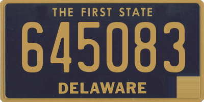 DE license plate 645083