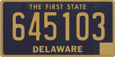 DE license plate 645103