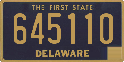 DE license plate 645110