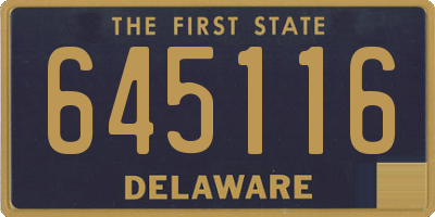 DE license plate 645116