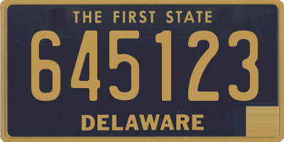 DE license plate 645123