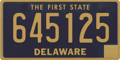 DE license plate 645125