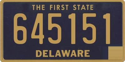 DE license plate 645151