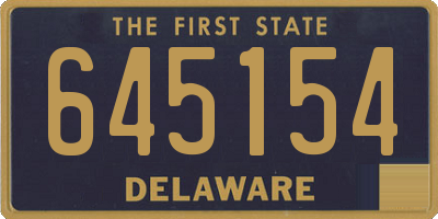 DE license plate 645154
