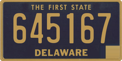 DE license plate 645167