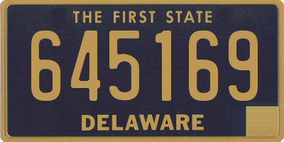 DE license plate 645169