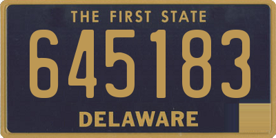 DE license plate 645183