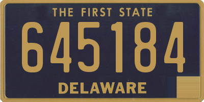 DE license plate 645184