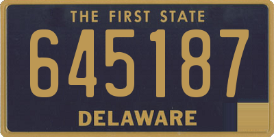 DE license plate 645187