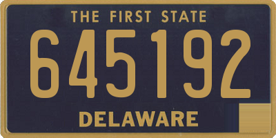 DE license plate 645192