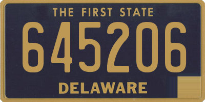 DE license plate 645206