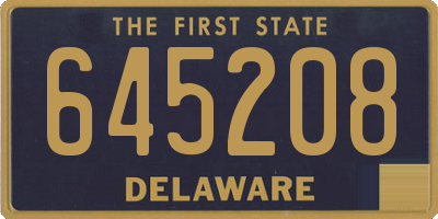 DE license plate 645208