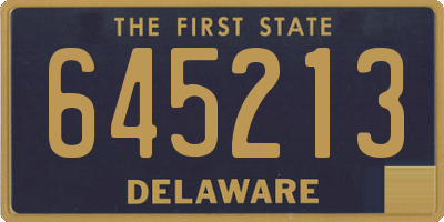 DE license plate 645213