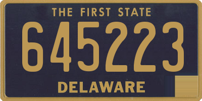DE license plate 645223