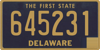 DE license plate 645231