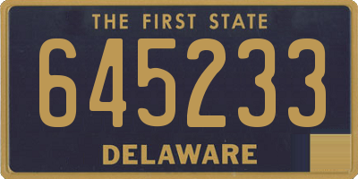 DE license plate 645233