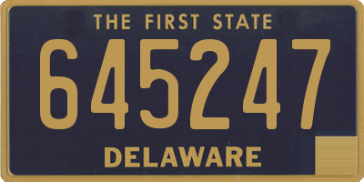 DE license plate 645247